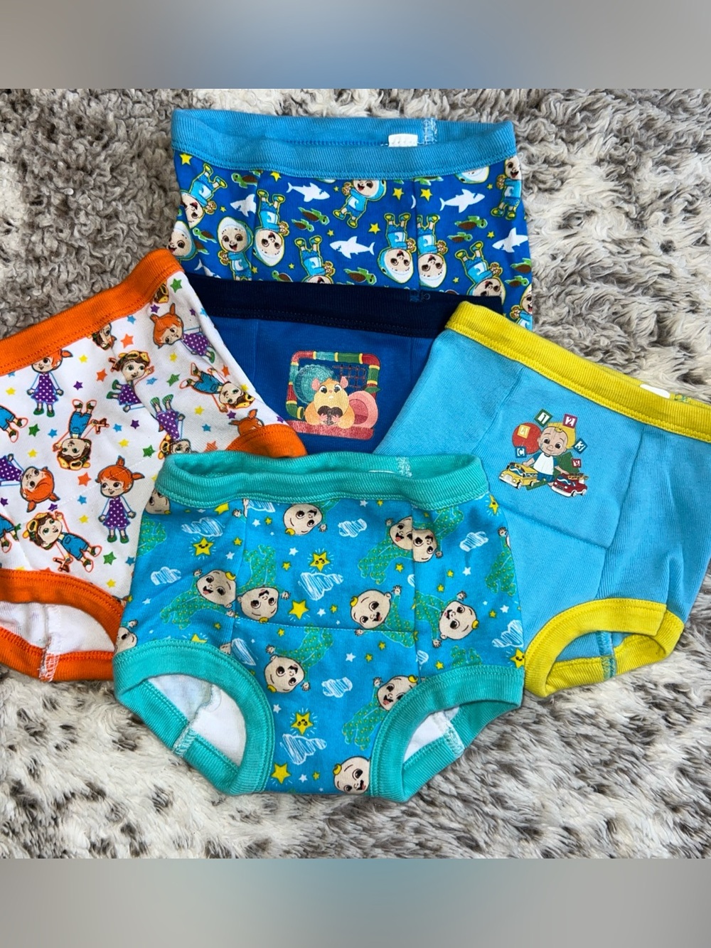 Cocomelon Potty Training Underwear 5 Pack Boys Size 2T Training Pants